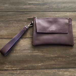 Matt and Nat purple vegan leather clutch